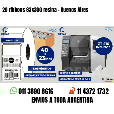 20 ribbons 83x300 resina - Buenos Aires