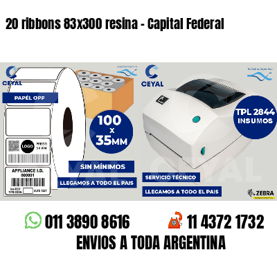 20 ribbons 83x300 resina - Capital Federal
