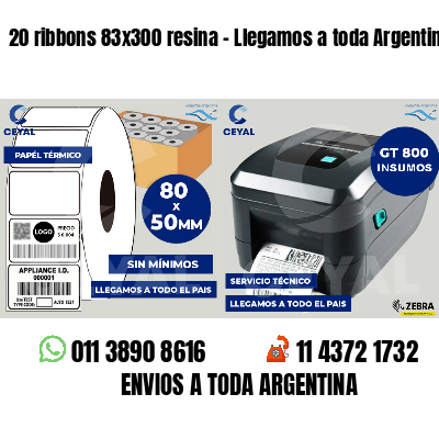 20 ribbons 83x300 resina - Llegamos a toda Argentina