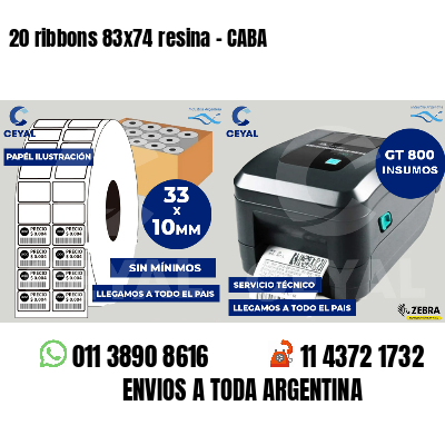 20 ribbons 83x74 resina - CABA