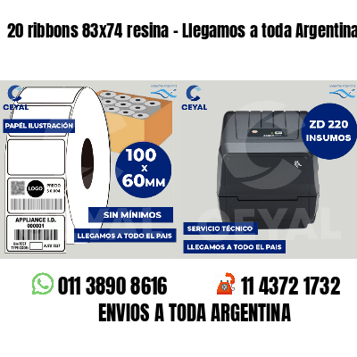 20 ribbons 83x74 resina - Llegamos a toda Argentina
