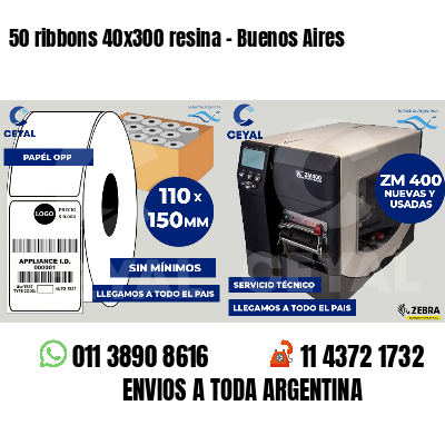50 ribbons 40x300 resina - Buenos Aires