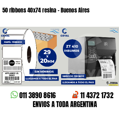 50 ribbons 40x74 resina - Buenos Aires