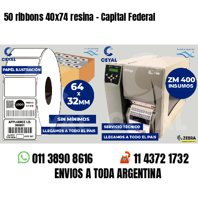 50 ribbons 40x74 resina - Capital Federal