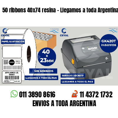 50 ribbons 40x74 resina - Llegamos a toda Argentina