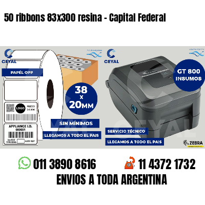 50 ribbons 83x300 resina - Capital Federal