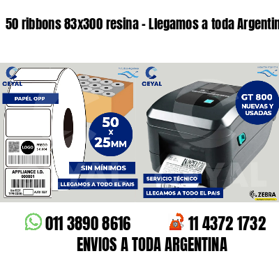 50 ribbons 83x300 resina - Llegamos a toda Argentina