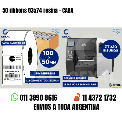 50 ribbons 83x74 resina - CABA