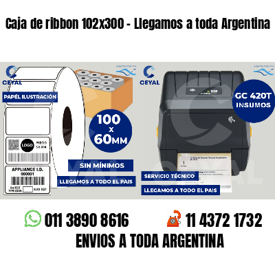 Caja de ribbon 102x300 - Llegamos a toda Argentina