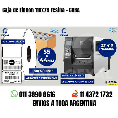 Caja de ribbon 110x74 resina - CABA