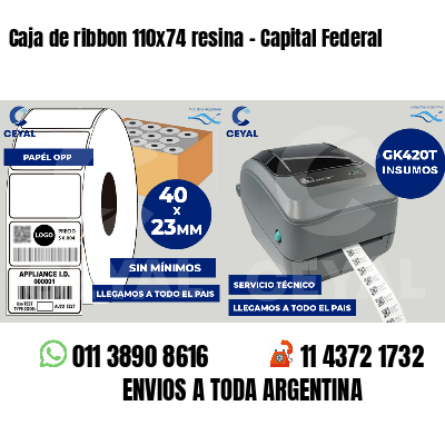 Caja de ribbon 110x74 resina - Capital Federal