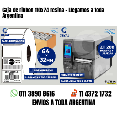Caja de ribbon 110x74 resina - Llegamos a toda Argentina
