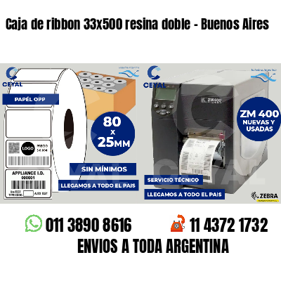 Caja de ribbon 33x500 resina doble - Buenos Aires