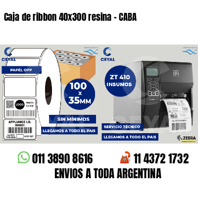 Caja de ribbon 40x300 resina - CABA