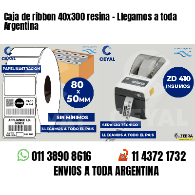 Caja de ribbon 40x300 resina - Llegamos a toda Argentina
