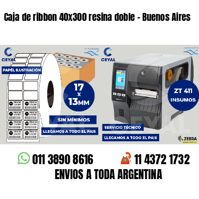 Caja de ribbon 40x300 resina doble - Buenos Aires
