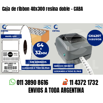 Caja de ribbon 40x300 resina doble - CABA