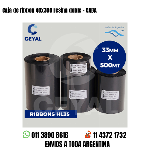 Caja de ribbon 40×300 resina doble – CABA