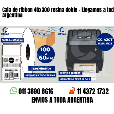 Caja de ribbon 40x300 resina doble - Llegamos a toda Argentina
