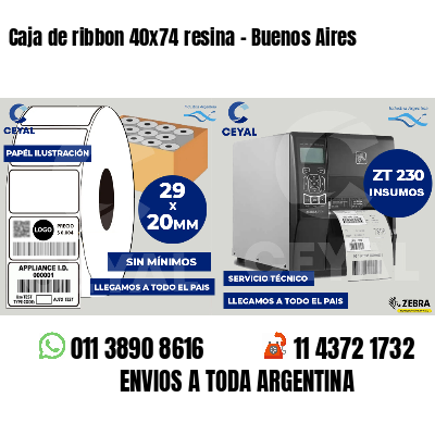 Caja de ribbon 40x74 resina - Buenos Aires