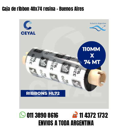 Caja de ribbon 40×74 resina – Buenos Aires