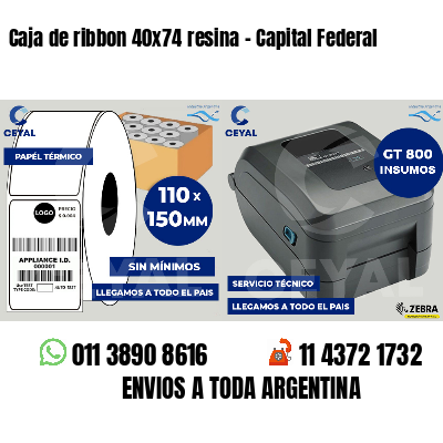 Caja de ribbon 40x74 resina - Capital Federal