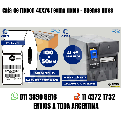 Caja de ribbon 40x74 resina doble - Buenos Aires