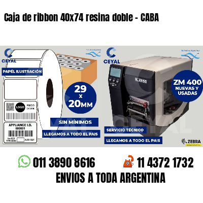 Caja de ribbon 40x74 resina doble - CABA