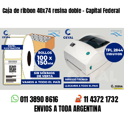 Caja de ribbon 40x74 resina doble - Capital Federal