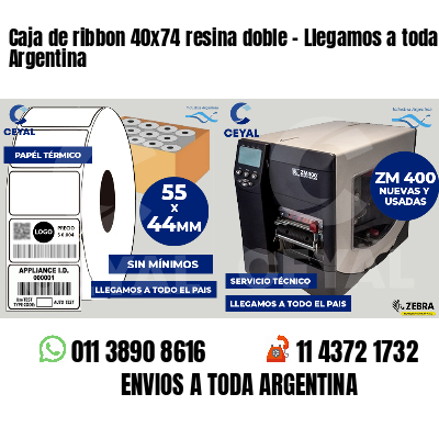 Caja de ribbon 40x74 resina doble - Llegamos a toda Argentina
