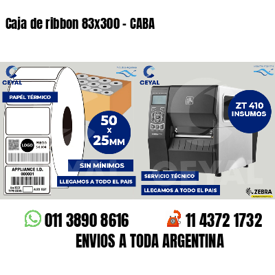 Caja de ribbon 83x300 - CABA