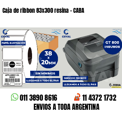 Caja de ribbon 83x300 resina - CABA