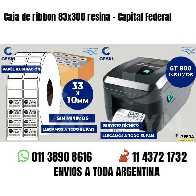 Caja de ribbon 83x300 resina - Capital Federal