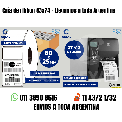 Caja de ribbon 83x74 - Llegamos a toda Argentina