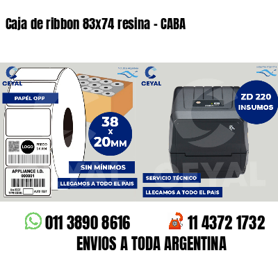 Caja de ribbon 83x74 resina - CABA