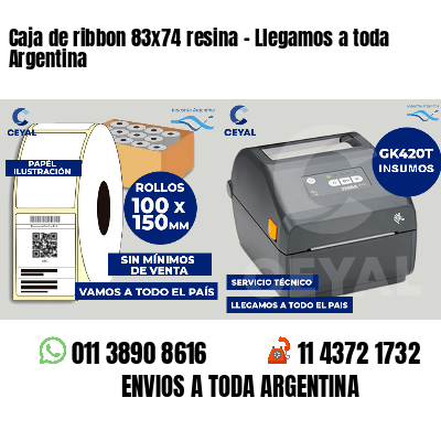 Caja de ribbon 83x74 resina - Llegamos a toda Argentina