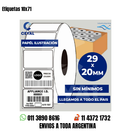 Etiquetas 10×71