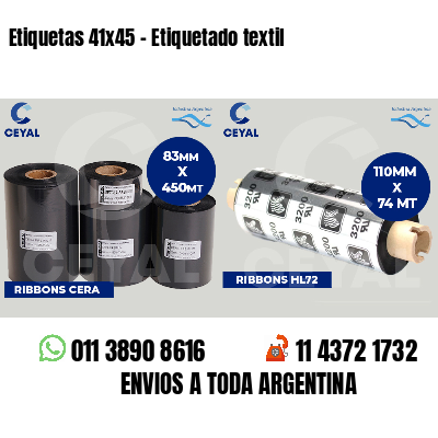 Etiquetas 41x45 - Etiquetado textil