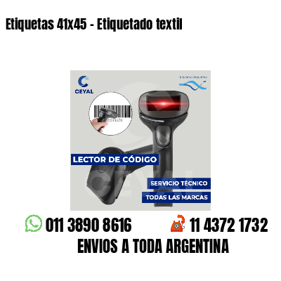 Etiquetas 41x45 - Etiquetado textil