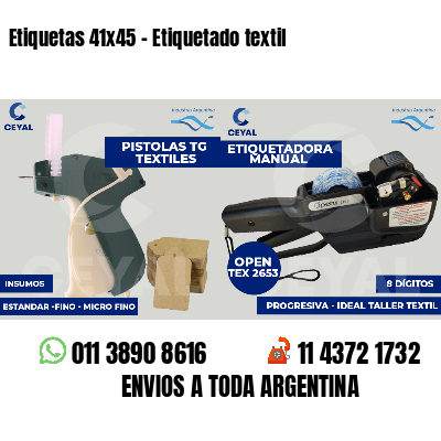 Etiquetas 41x45 - Etiquetado textil