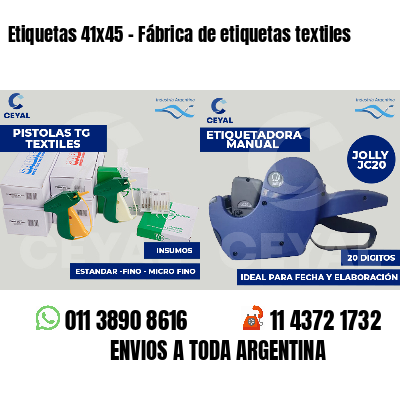 Etiquetas 41x45 - Fábrica de etiquetas textiles