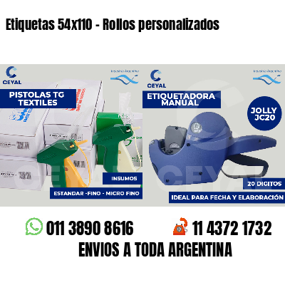 Etiquetas 54x110 - Rollos personalizados