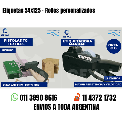 Etiquetas 54x125 - Rollos personalizados
