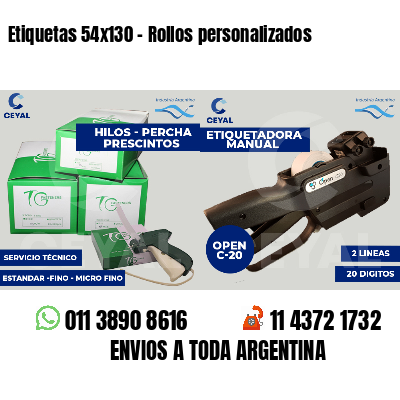 Etiquetas 54x130 - Rollos personalizados
