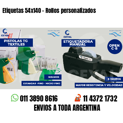 Etiquetas 54x140 - Rollos personalizados
