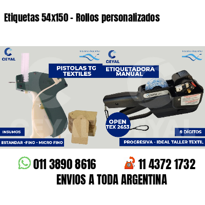 Etiquetas 54x150 - Rollos personalizados