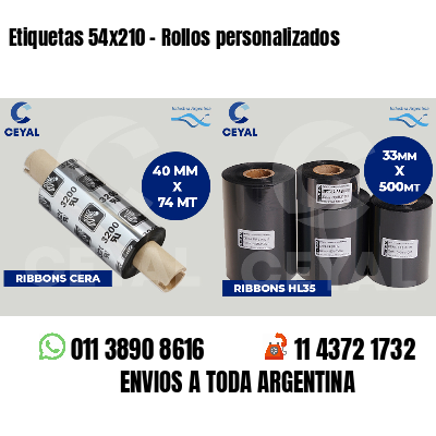 Etiquetas 54x210 - Rollos personalizados