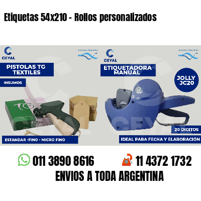 Etiquetas 54x210 - Rollos personalizados