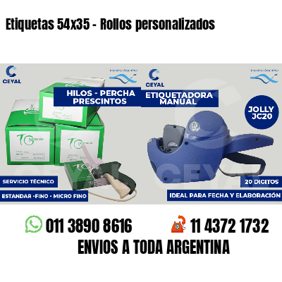 Etiquetas 54x35 - Rollos personalizados