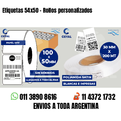 Etiquetas 54x50 - Rollos personalizados